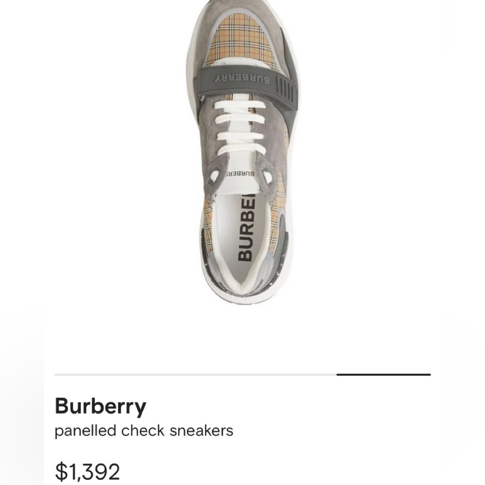 🔥BRAND NEW AUTHENTIC REFLECTIVE BURBERRY SNEAKERS‼️